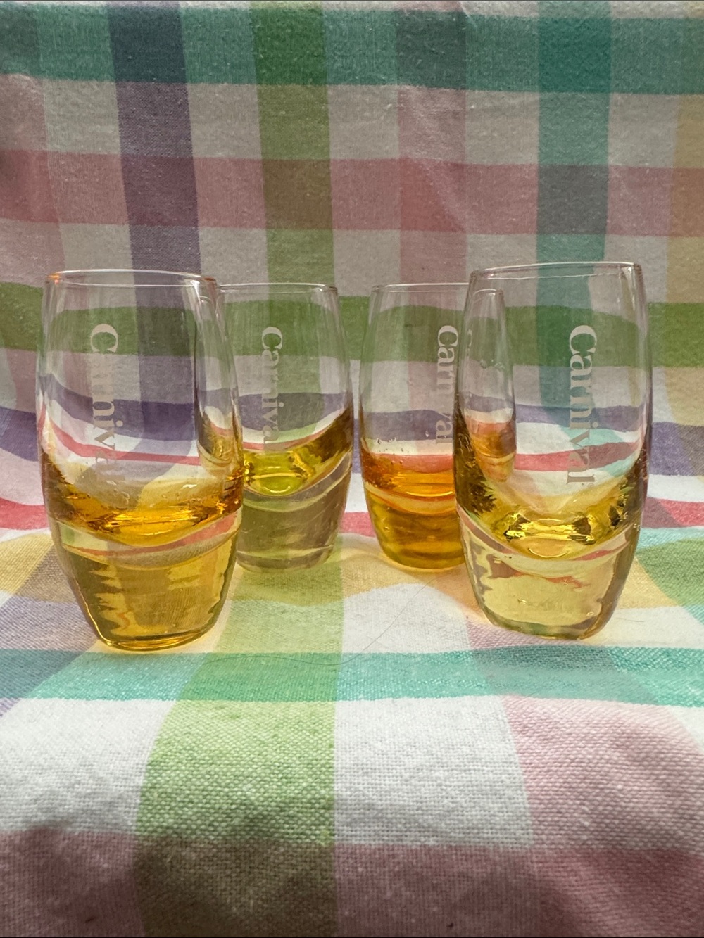 4 Carnival shot glasses